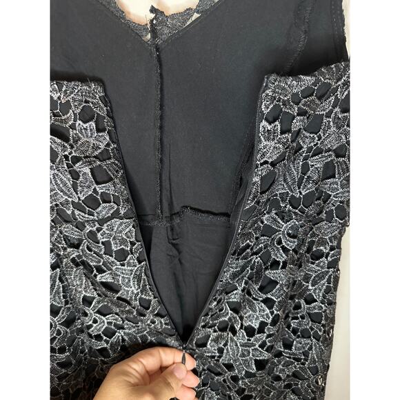 ASTR The Label Black Dress Lace Midi  Style ALD 42049 Size M Holiday Party - Picture 8 of 10